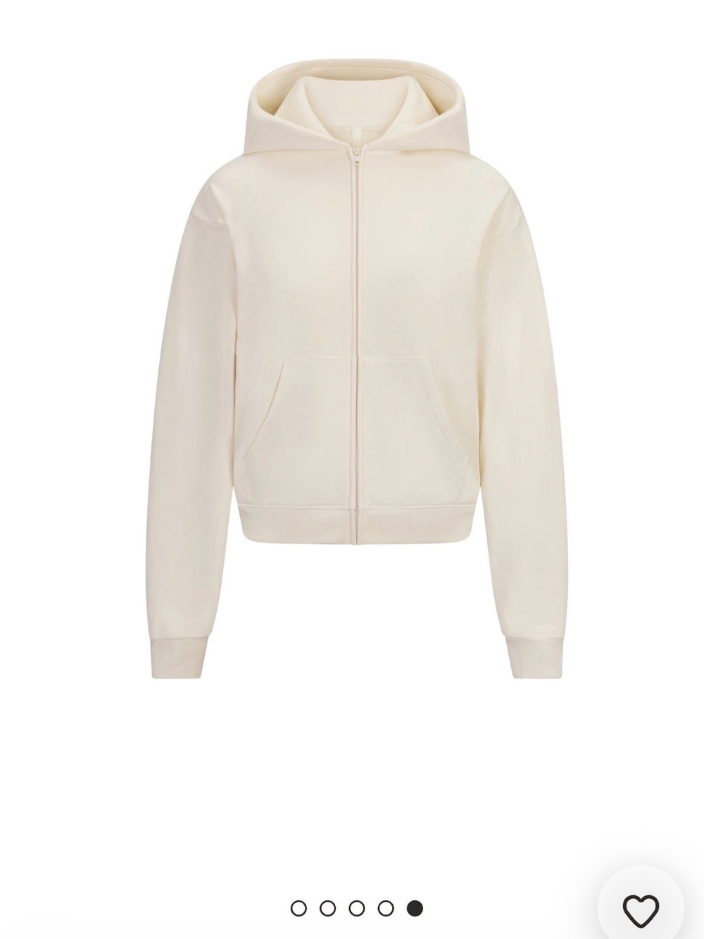 SKIMS French terry zip up in ecru